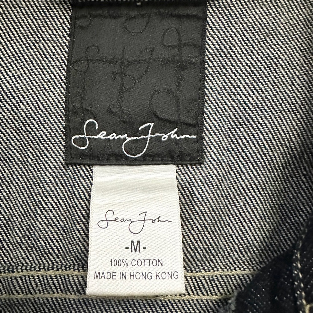 Sean John Y2K Dark Indigo Denim Jacket with Contrast Stitching - Picture 6 of 6